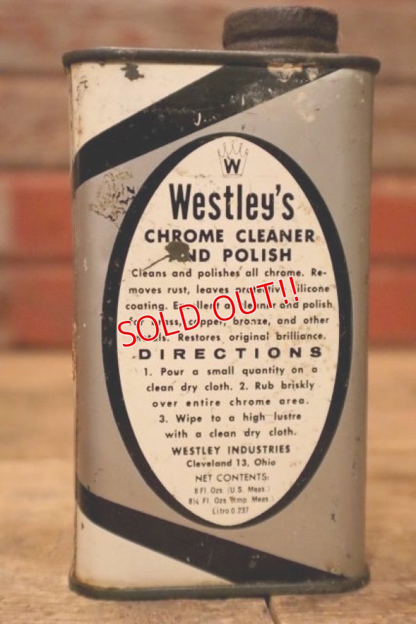 画像2: dp-230901-120 Westley's CHROME CLEANER AND POLISH CAN