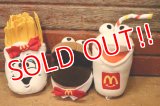 ct-240101-08 McDonald's / 1997 Hamburger, Milkshake and French Fries Bean Bag Plush Doll