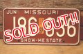 dp-201101-27 License Plate 1980's MISSOURI "J8G-836"