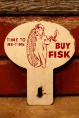 dp-240214-25 FISK TIRES / 1940's-1950's License Topper