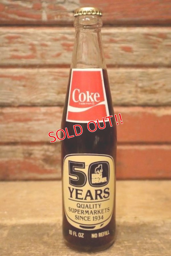 画像1: dp-240207-12 BIG BEAR SUPERMARKETS / 1984 50 YEARS Coca Cola Bottle