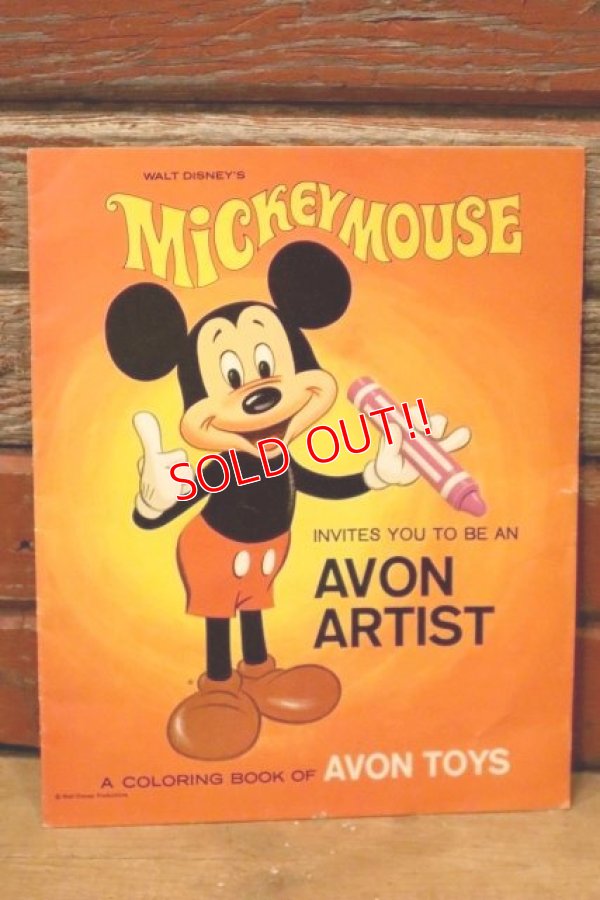 画像1: ct-240214-99 Mickey Mouse / 1960's Coloring Book of AVON TOYS