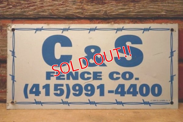 画像1: dp-240207-22 C & S FENCE CO. Metal Sign