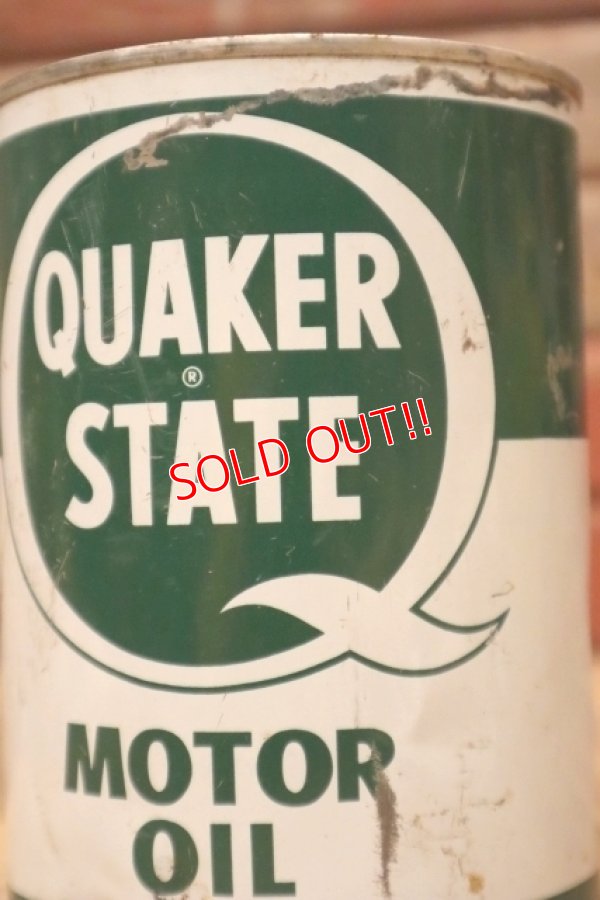 画像2: dp-240207-18 QUAKER STATE / 1950's-1960's MOTOR OIL One U.S. Quart Can