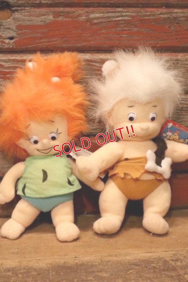 画像1: ct-240214-90 Pebbles & Bamm Bamm / NANCO 1990's Plush Doll Set