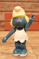 ct-240214-81 Smurfette / 1980's Hard Rubber Figure