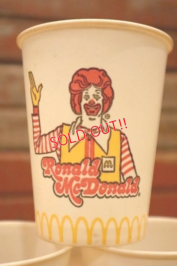 画像2: ct-150401-11 McDonald's / Ronald McDonald 1970's Wax Paper Cups (5個セット)