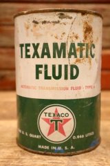 dp-230401-59 TEXACO / TEXAMATIC FLUID One U.S. Quart Motor Oil Can (A)