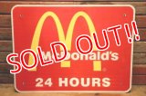 dp-240508-03 McDonald's / 24 HOURS Road Side Sign