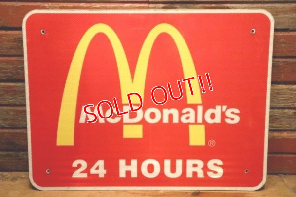 画像1: dp-240508-03 McDonald's / 24 HOURS Road Side Sign