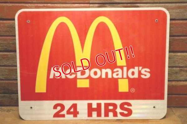 画像1: dp-240508-02 McDonald's / 24 HRS Road Side Sign