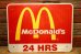 画像1: dp-240508-02 McDonald's / 24 HRS Road Side Sign (1)