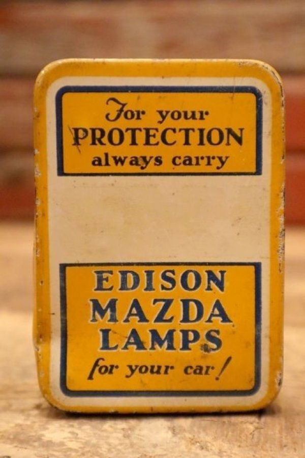 画像2: dp-240508-106 EDISON MAZDA LAMPS (GE) / 1930's For your PROTECTION always carry Tin Box