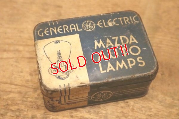 画像1: dp-240508-104 GENERAL ELECTRIC / 1930's-1940's MAZDA AUTO LAMP Tin Box