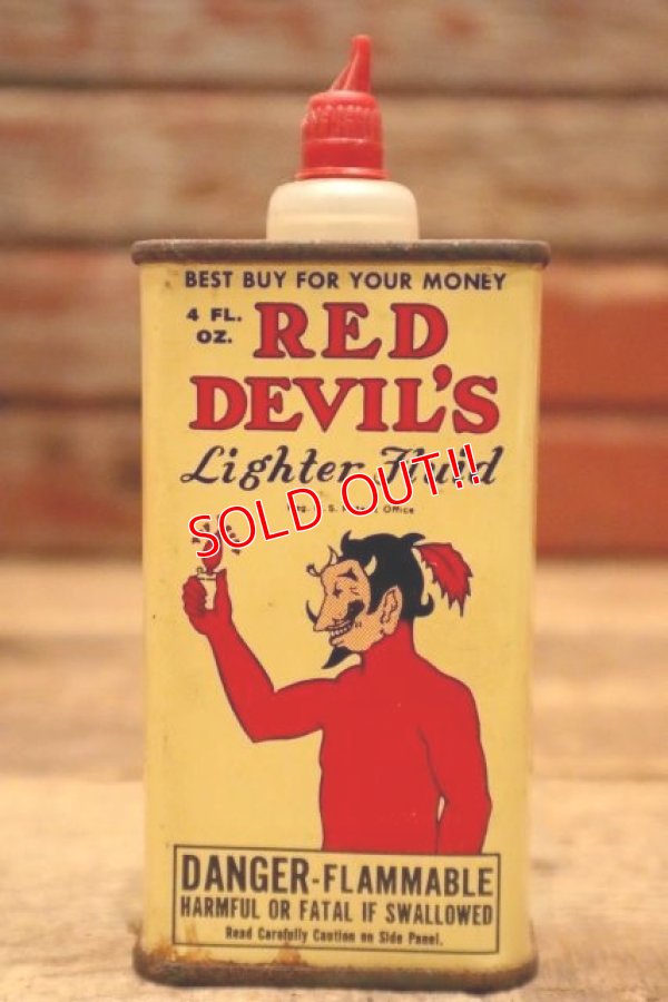 画像1: dp-240508-73 RED DEVIL'S Lighter Fluid 4 FL.OZ Handy Oil Can