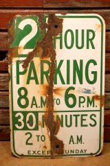 dp-240508-103 2 HOUR PARKING / Enamel Road Sign