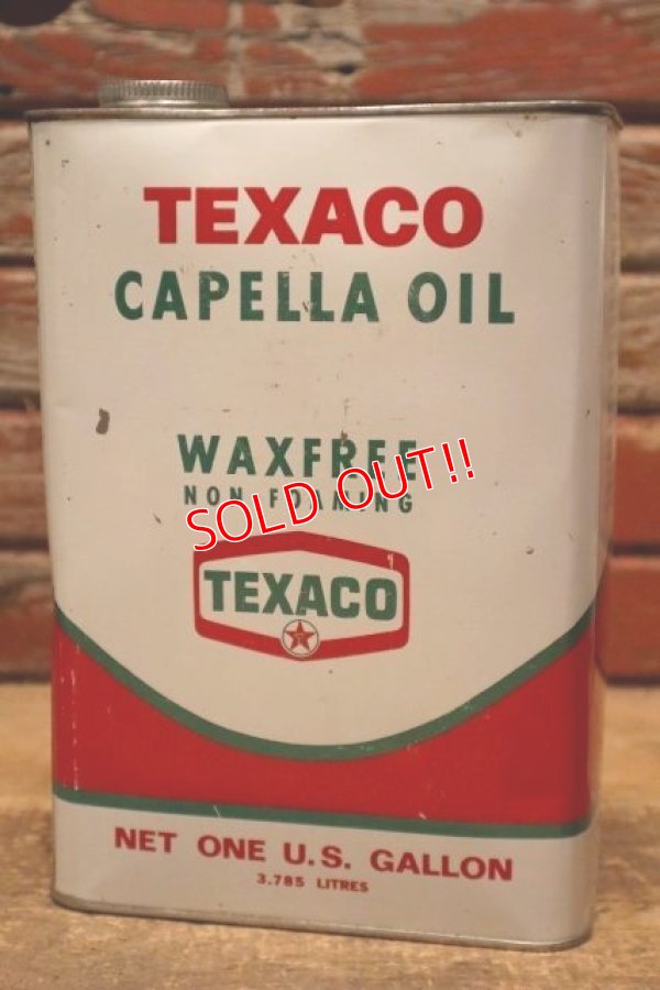 画像1: dp-240508-72 TEXACO / CAPELLA OIL 1960's ONE U.S. GALLON CAN