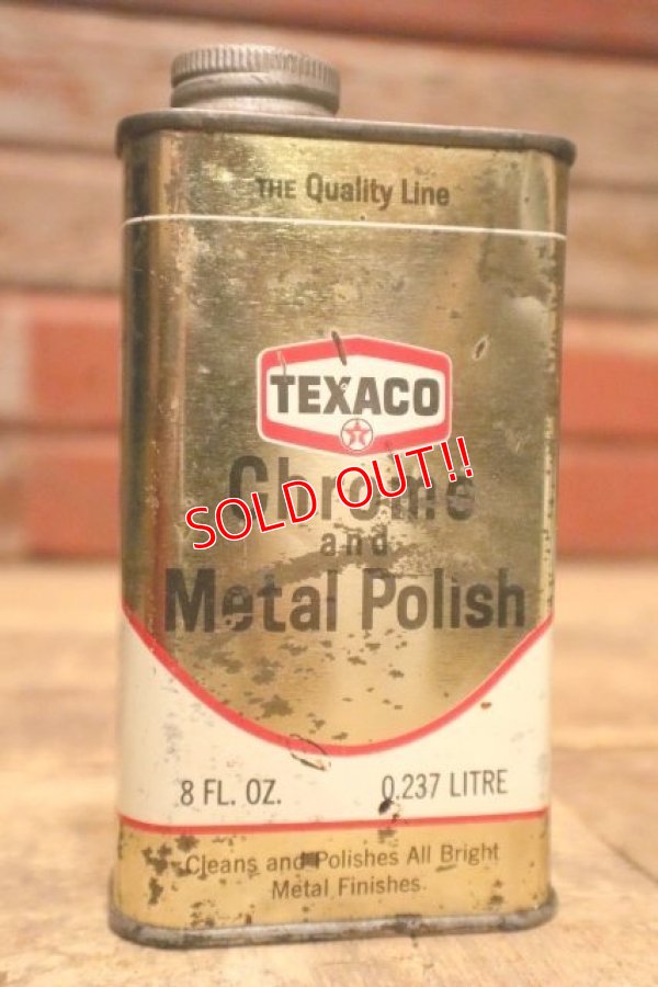 画像1: dp-240508-126 TEXACO / 1960's Chrome and Metal Polish Can