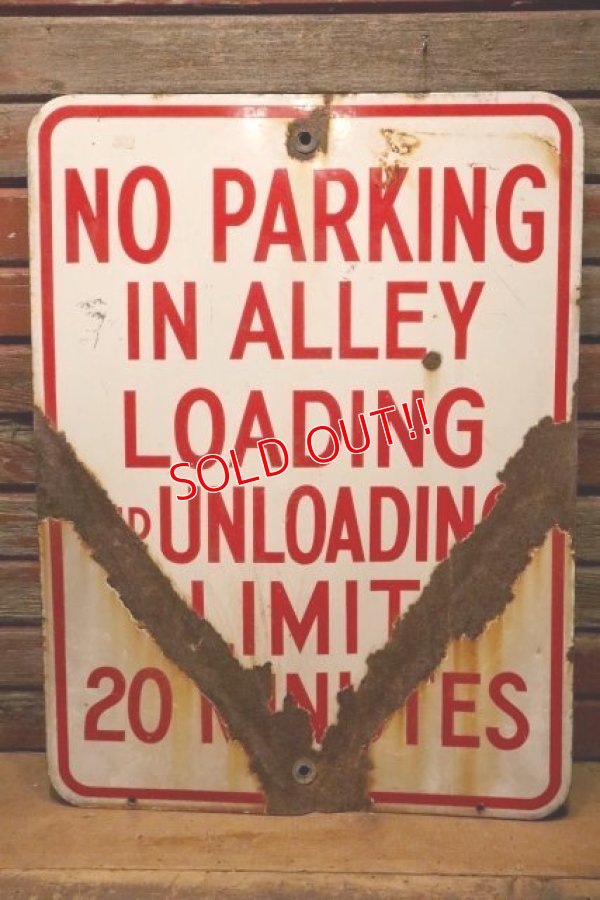 画像1: dp-240508-103 NO PARKING IN ALLEY / Enamel Road Sign