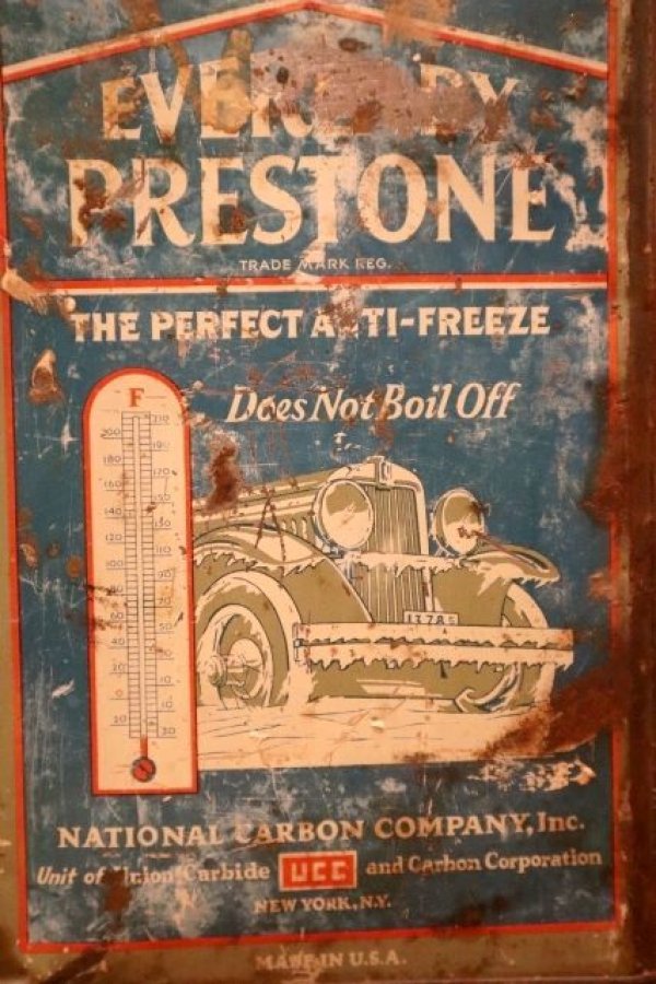 画像2: dp-240508-15 EVEREADY PRESTONE / 1920's-1930's THE PERFECT ANTI-FREEZE ONE U.S.GALLON CAN