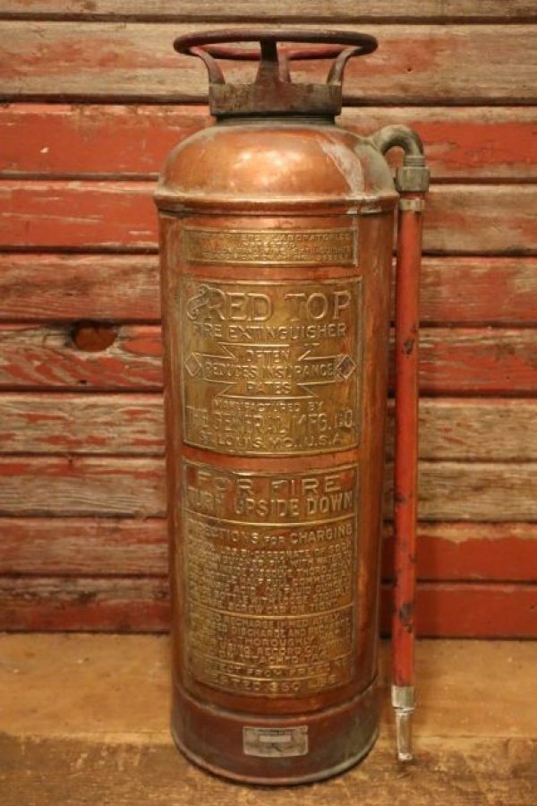 画像1: dp-240508-80 THE RED TOP / 1940's-1950's Metal Fire Extinguisher