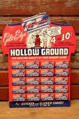 dp-240508-07 HOLLOW GROUND 1940's RAZOR BLADE DISPLAY