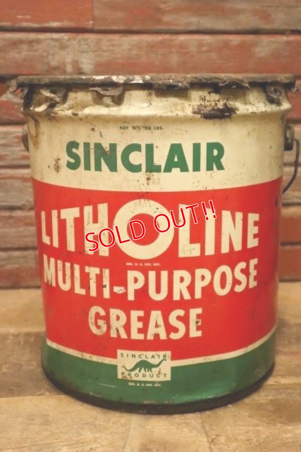 画像1: dp-240508-88 SINCLAIR / LITHOLINE MULTI-PURPOSE GREASE 1950's 5 Gallons Can