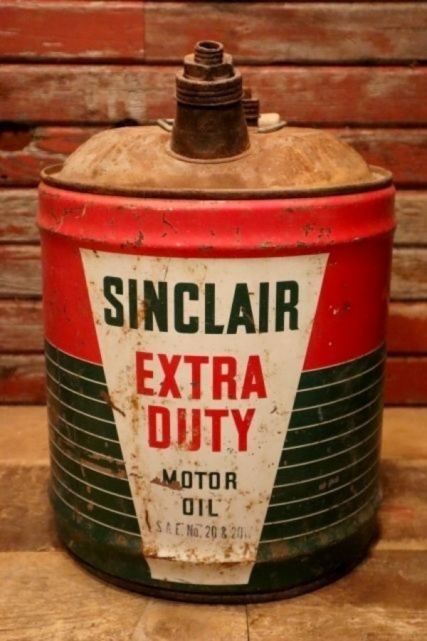 画像1: dp-240508-31 SINCLAIR / EXTRA DUTY MOTOR OIL 1940's-1950's 5 Gallons Can