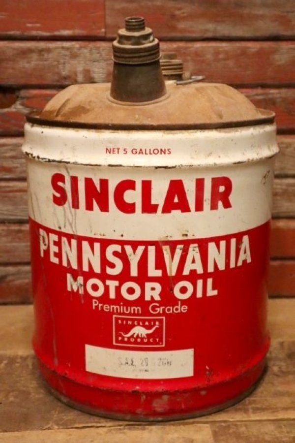 画像1: dp-240508-32 SINCLAIR / PENNSYLVEANIA MOTOR OIL 1950's 5 Gallons Can