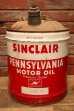 画像1: dp-240508-32 SINCLAIR / PENNSYLVEANIA MOTOR OIL 1950's 5 Gallons Can (1)