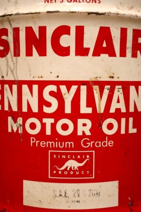 画像2: dp-240508-32 SINCLAIR / PENNSYLVEANIA MOTOR OIL 1950's 5 Gallons Can