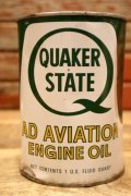 dp-240508-19 QUAKER STATE / 1950's AD AVIATION ENGINE OIL One U.S. Quart Can
