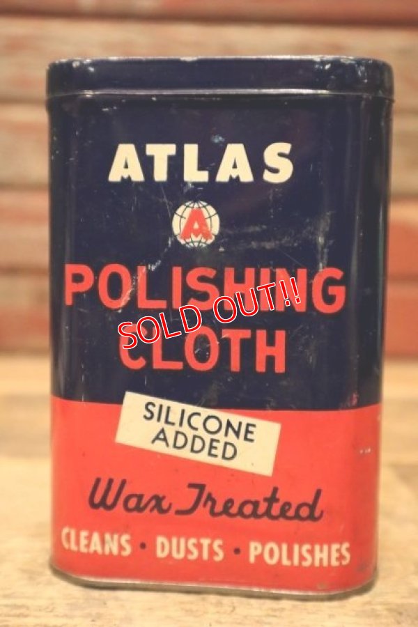 画像1: dp-240508-11 ATLAS / 1950's POLISHING CLOTH CAN