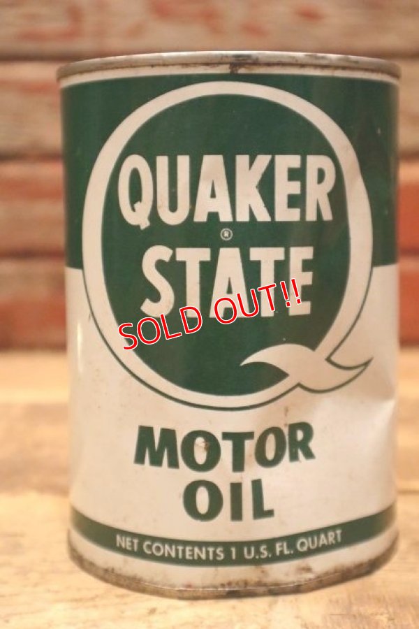 画像1: dp-240508-18 QUAKER STATE / 1950's-1960's MOTOR OIL One U.S. Quart Can