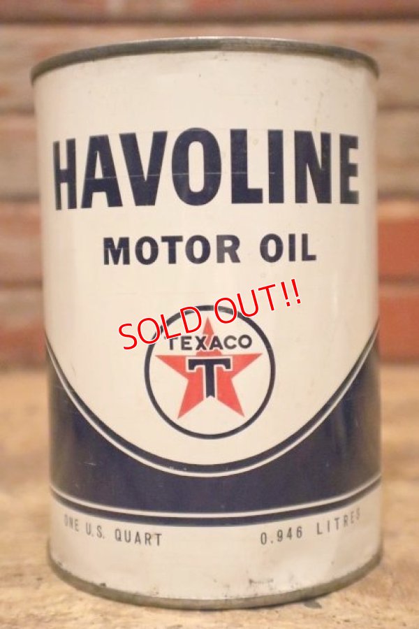 画像1: dp-240508-63 TEXACO / HAVOLINE MORTOR OIL One U.S. Quart Can