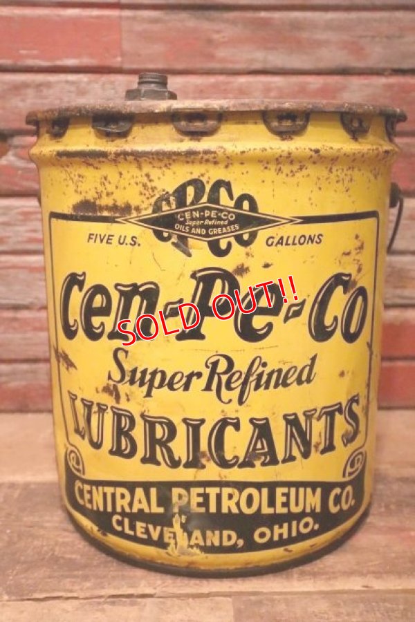 画像1: dp-240508-30 Cen-Pe-Co LUBRICANTS / 1960's 5 U.S.GALLONS Oil Can