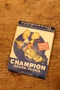 dp-240508-107 CHAMPION SPARK PLUGS 1940's Matchbook Cover