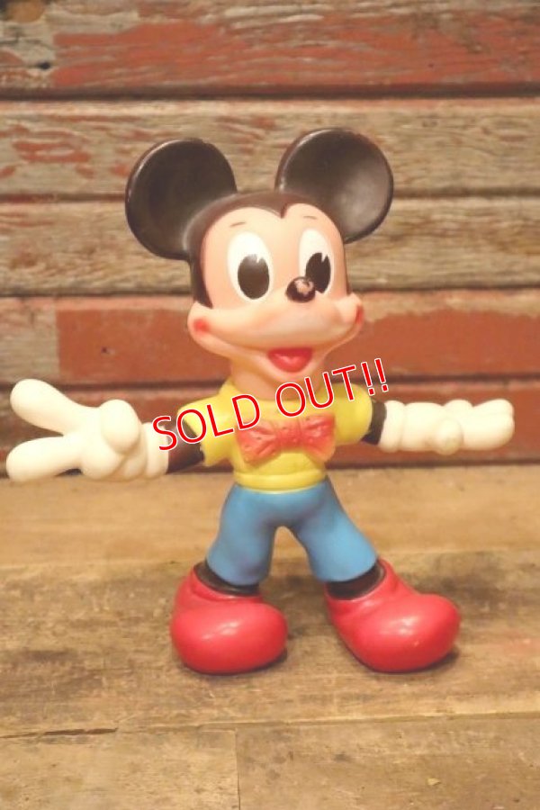 画像1: ct-240418-13 Mickey Mouse / Ledraplastic 1960's Rubber Doll (M)