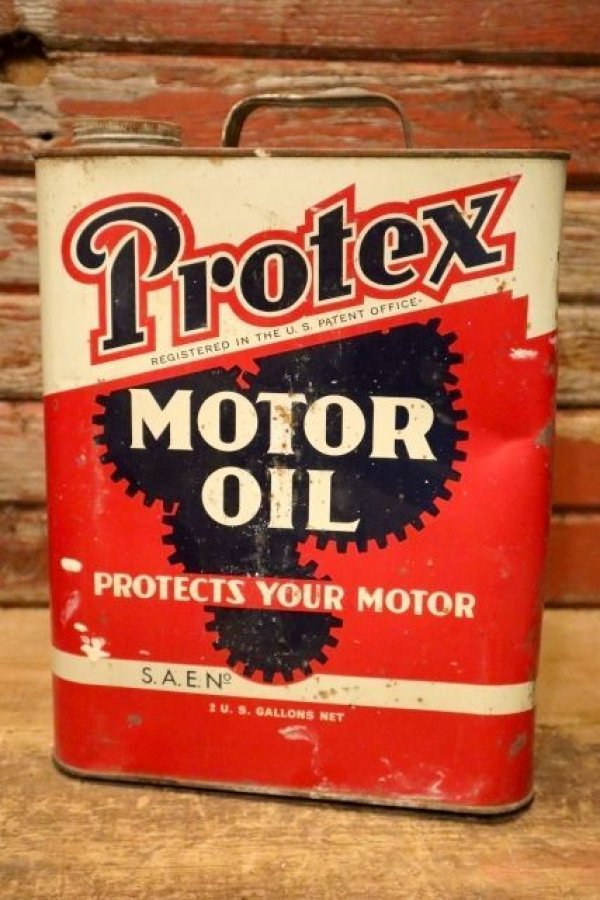 画像1: dp-240508-29 Protex MOTOR OIL 2 U.S. GALLONS CAN