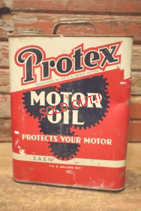 画像1: dp-240508-29 Protex MOTOR OIL 2 U.S. GALLONS CAN