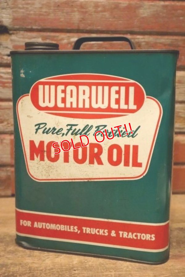 画像1: dp-240508-17 WEARWELL MOTOR OIL 2 U.S. GALLONS CAN