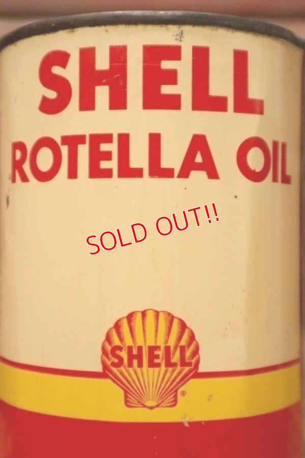 画像2: dp-240611-10 SHELL / ROTELLA OIL 〜1950's One U.S. Quart Can