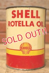 dp-240611-10 SHELL / ROTELLA OIL 〜1950's One U.S. Quart Can