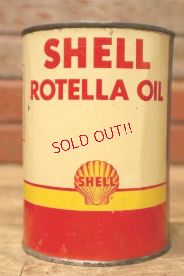 画像1: dp-240611-10 SHELL / ROTELLA OIL 〜1950's One U.S. Quart Can