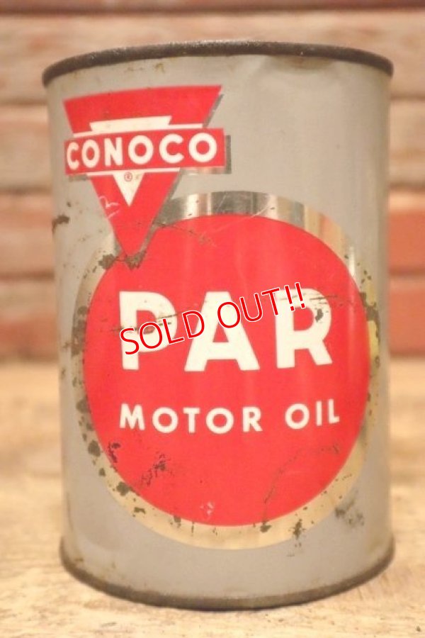 画像1: dp-240508-62 CONOCO / PAR MOTOR OIL 1950's-1960's One U.S. Quart Can