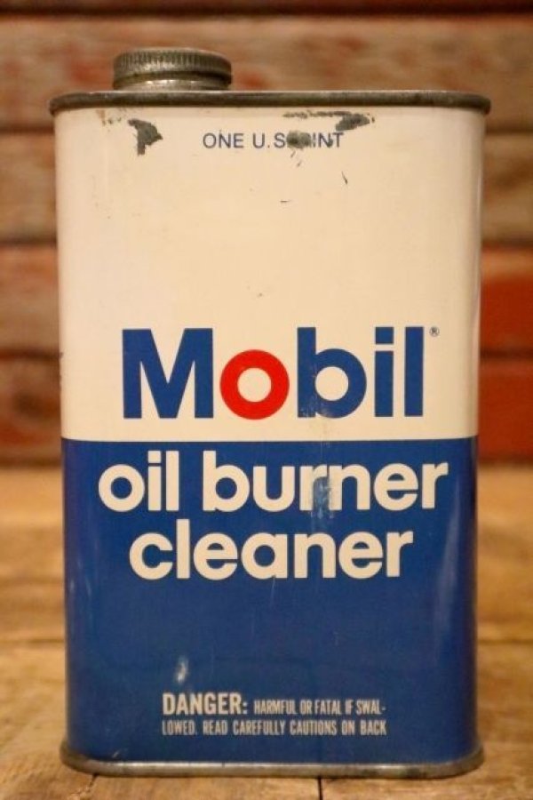 画像1: dp-240207-07 Mobil / 1970's〜 oil burner cleaner One Pint Can