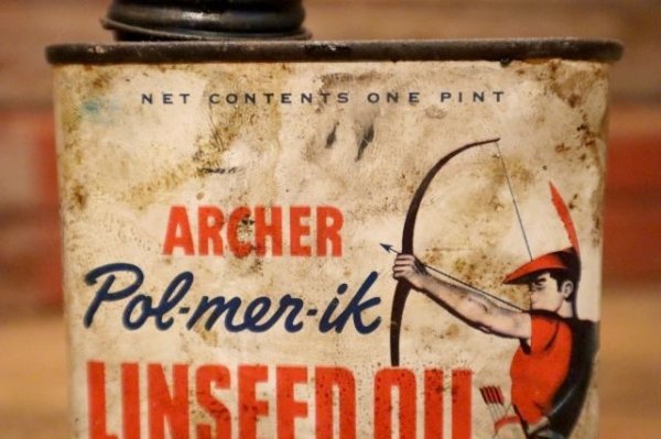 画像2: dp-231016-56 ARCHER-DANIELS-MIDLAND COMPANY / 1950's ARCHER LINSEED OIL CAN