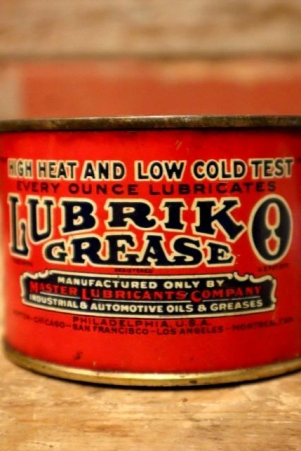 画像2: dp-231012-15 MASTER LUBRICANTS COMPANY / LUBRIKO GREASE Vintage Tin Can