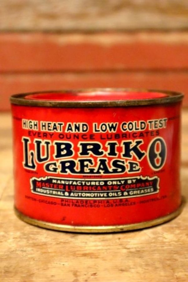 画像1: dp-231012-15 MASTER LUBRICANTS COMPANY / LUBRIKO GREASE Vintage Tin Can