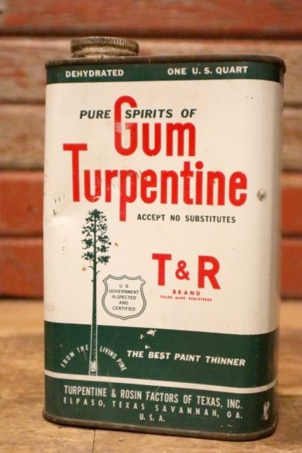 画像1: dp-231012-91 Gum Turpentine One U.S. Quart Can